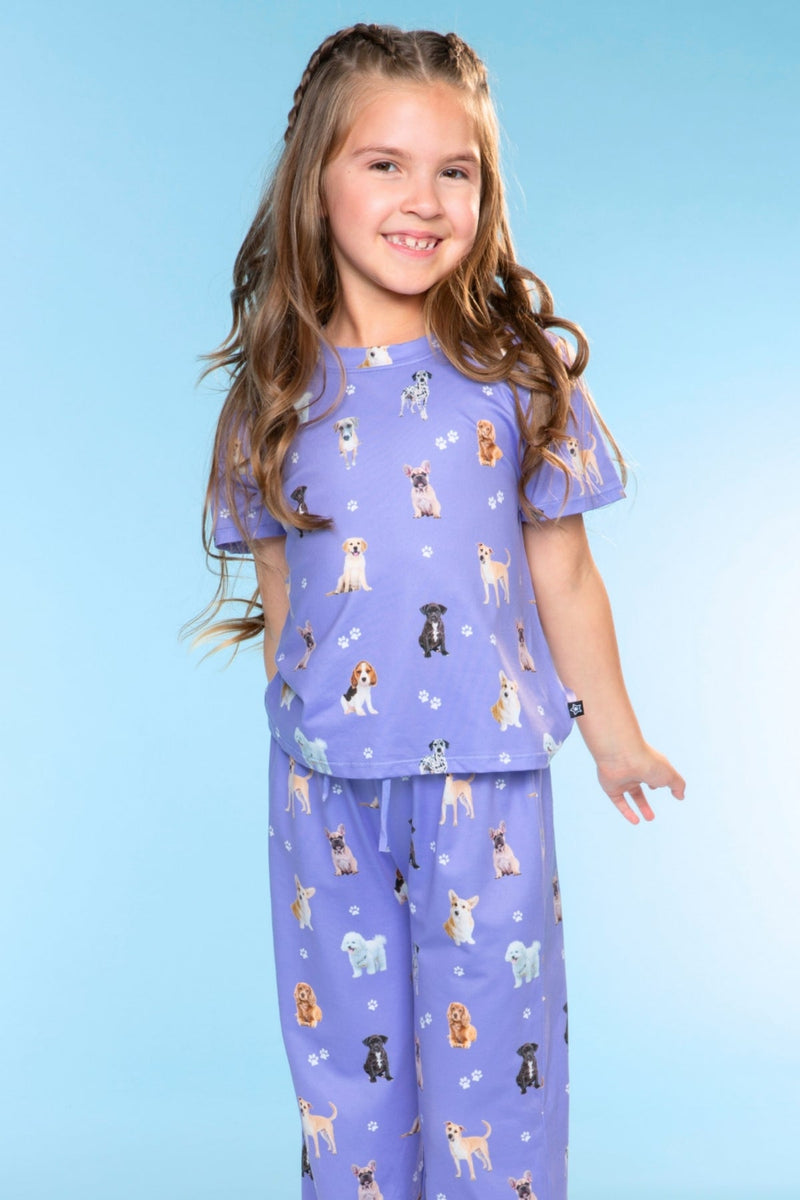 Simply Soft Easy Tee & Karate Pant - Lilac Puppy