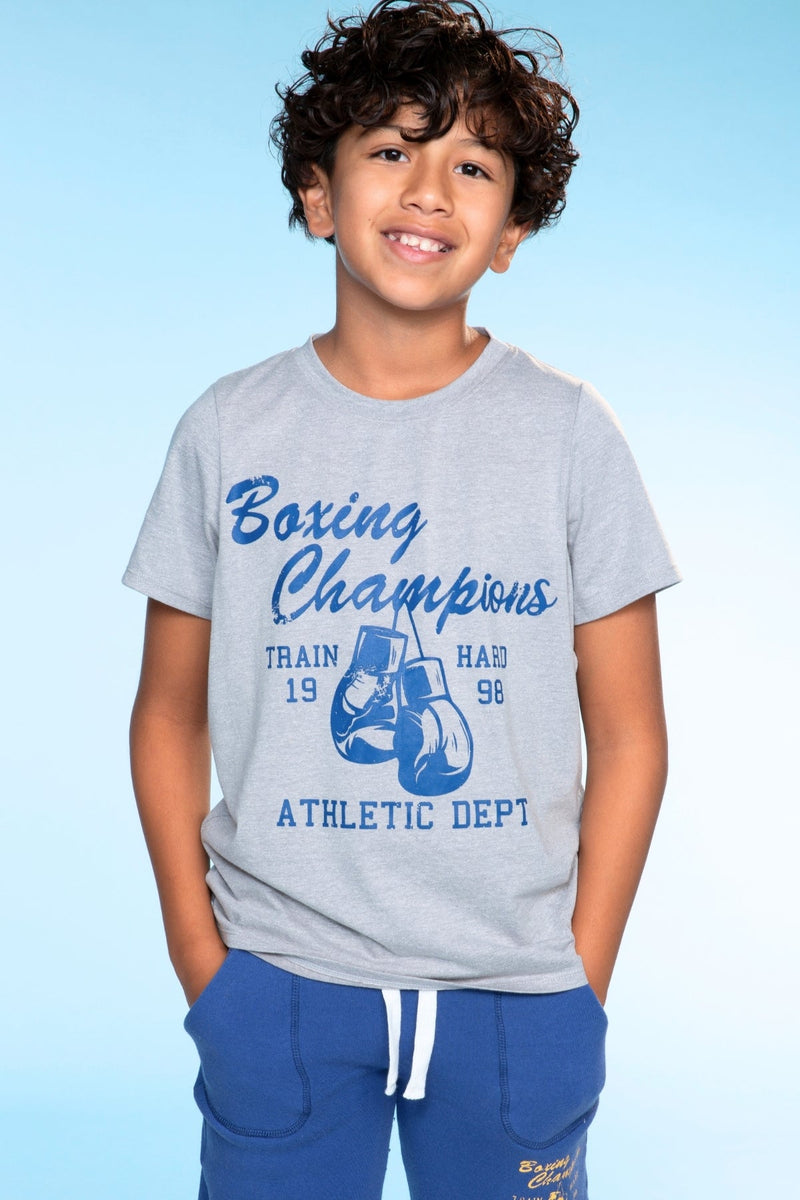Triblend Graphic Tee - Lt Grey Boxing Champ - NEW!