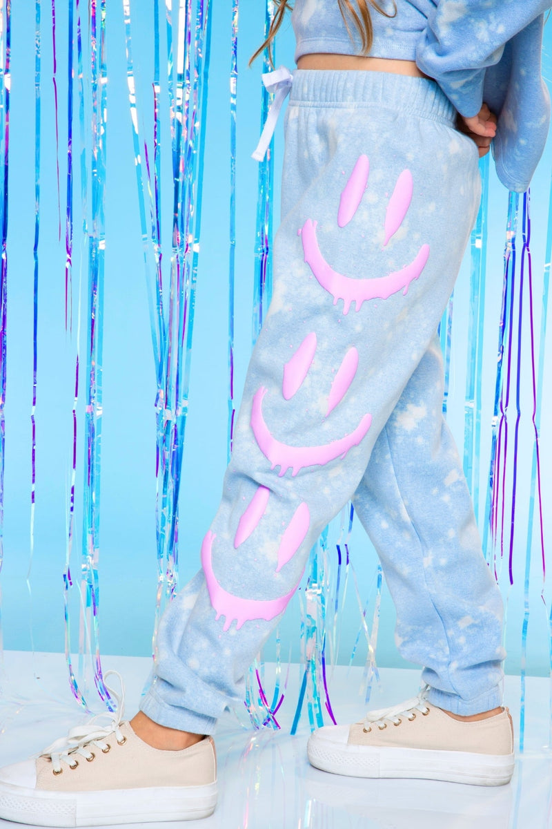 Heavyweight Cotton French Terry Sweatpant - Denim Bleach Smile - NEW!