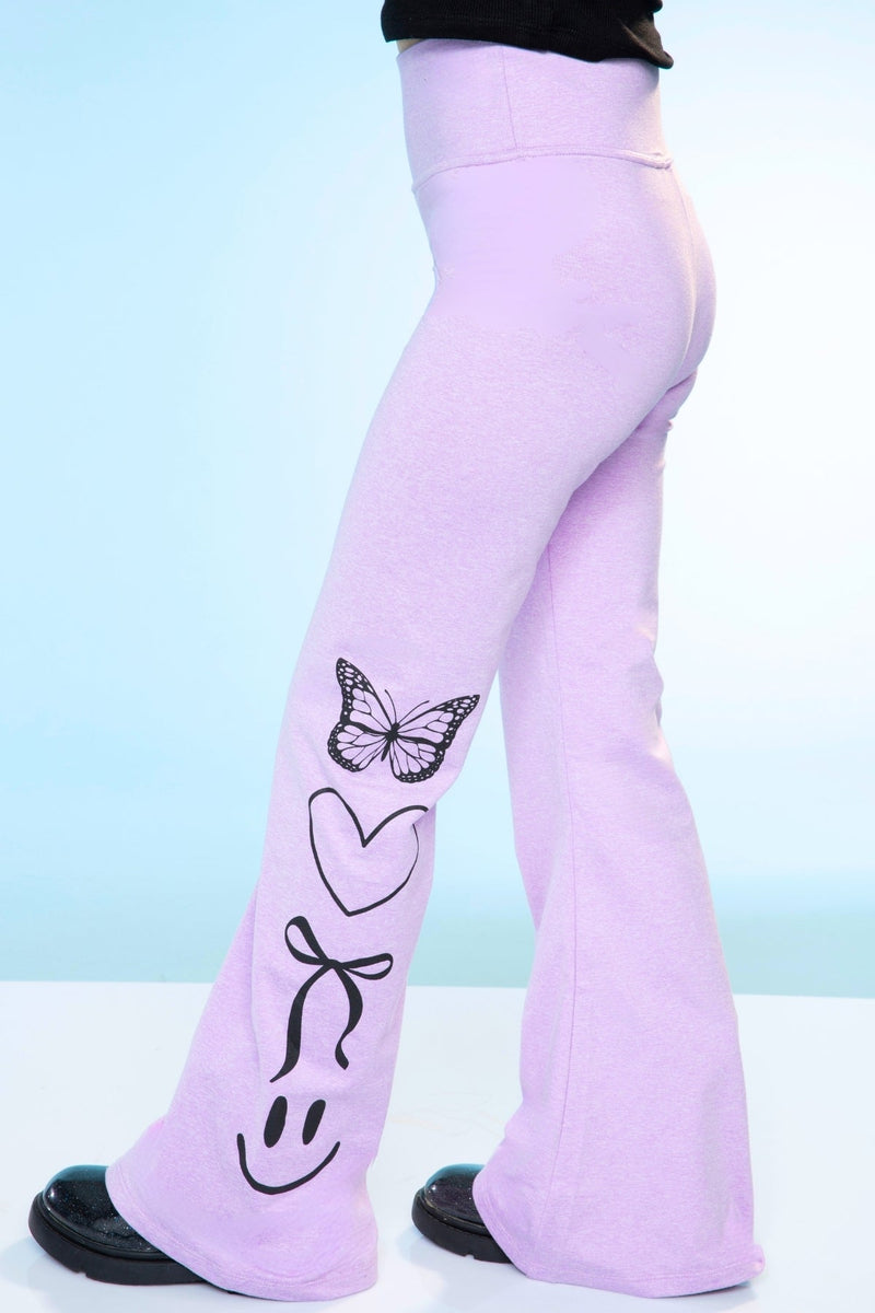 Simply Soft Luxe Flare Legging. - Blush Berry Emoji