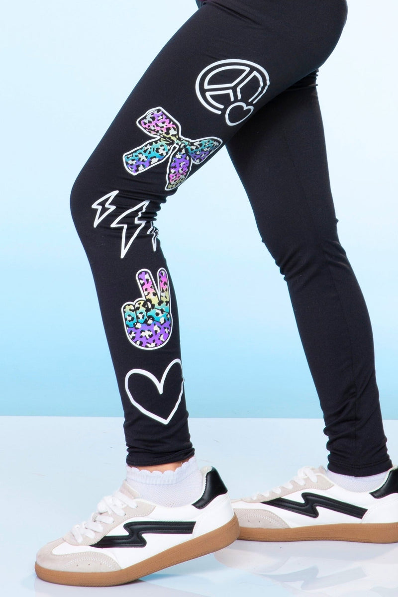Simply Soft Luxe Mid-Rise Long Legging - Black Peace Elements