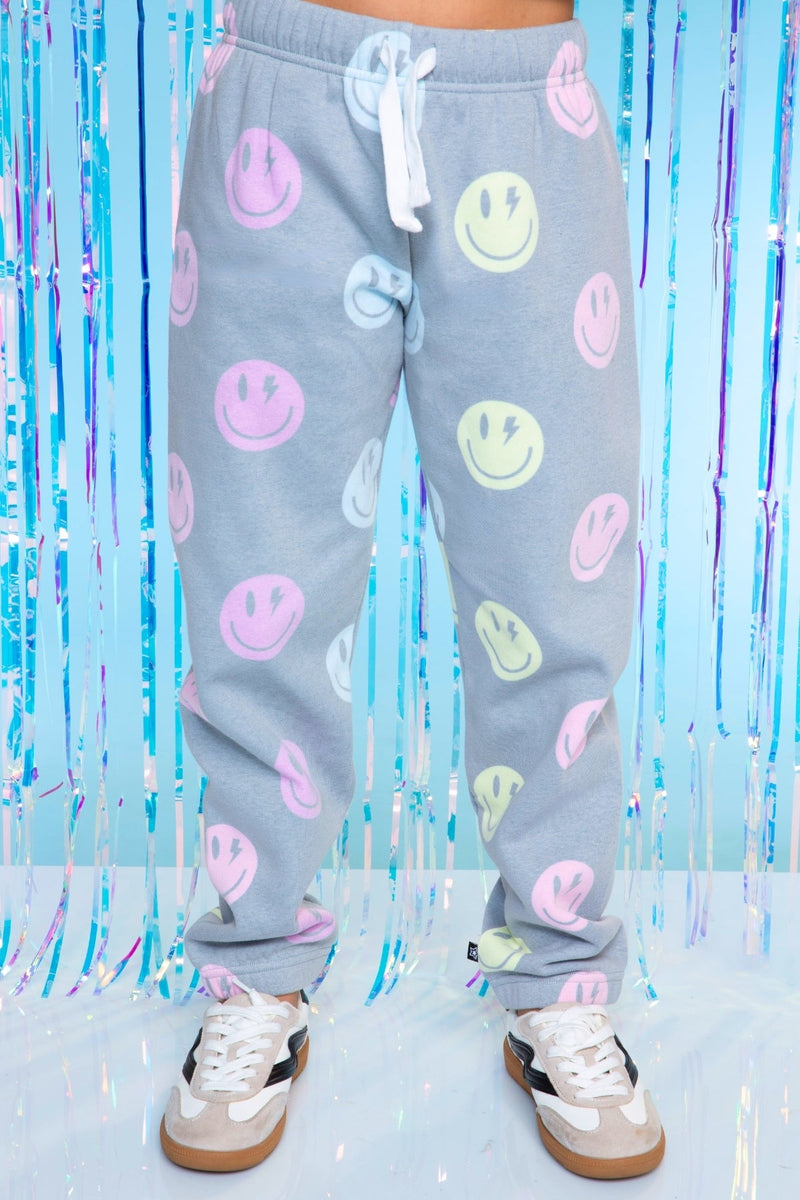 Heavyweight Cotton French Terry Sweatpant - Denim Multi Smile - NEW!