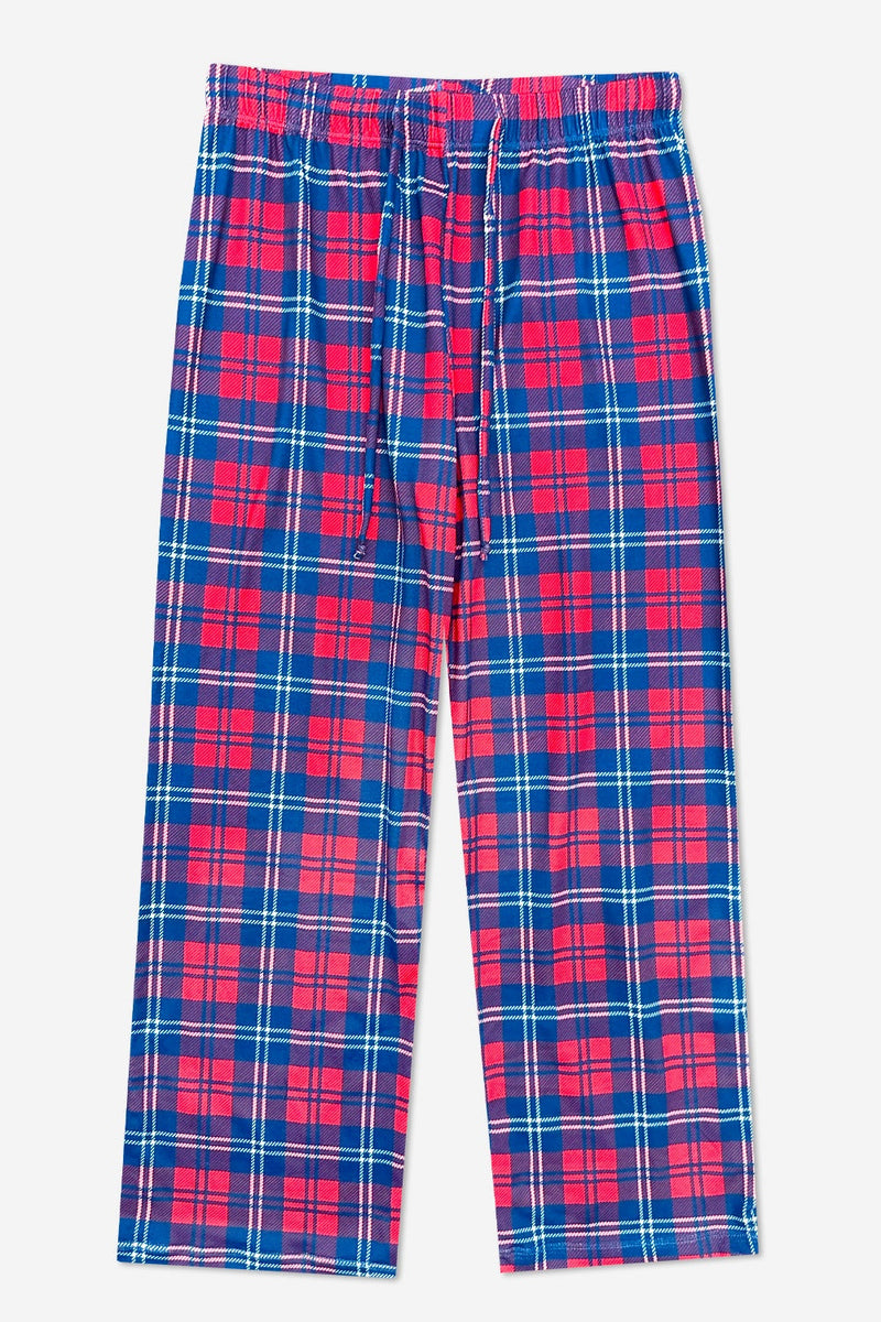 Simply Soft Karate Pant. - Navy Red Plaid