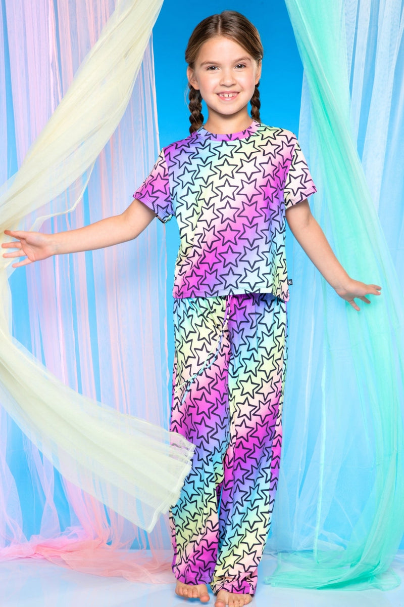 Simply Soft Easy Tee & Karate Pant - Rainbow Stars - NEW!