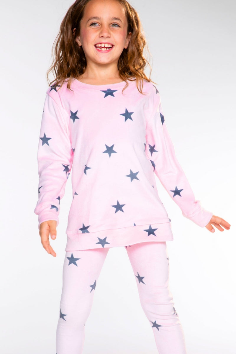 Long Sleeve Velour Set - Pink Stars - NEW!