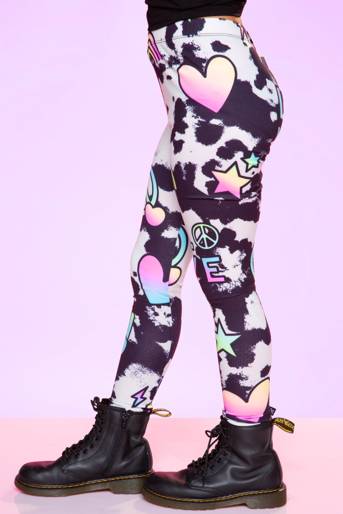 Simply Soft Long Legging. - Denim Tie Dye Graffiti Elements - NEW!