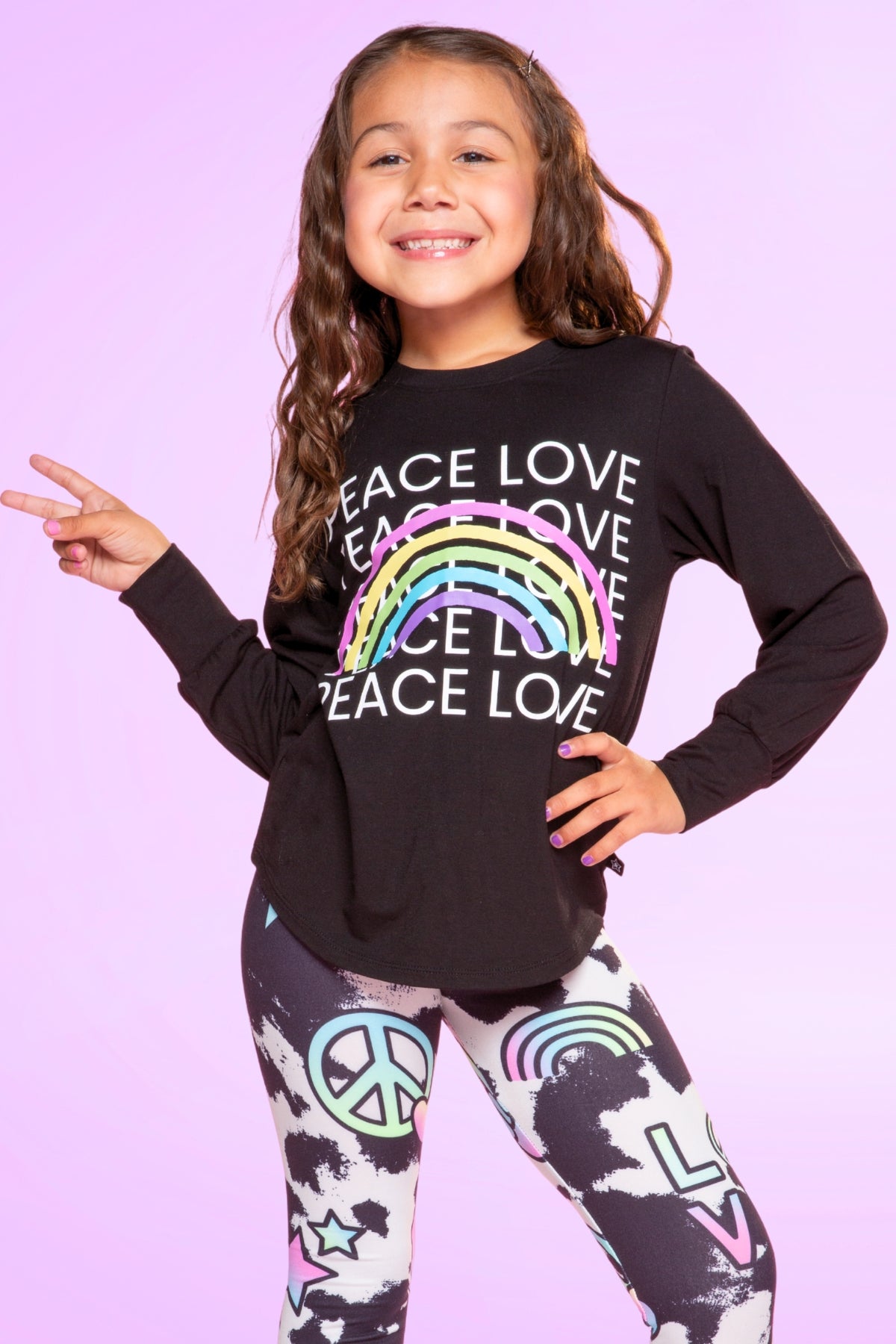 Simply Soft Long Legging. - Denim Tie Dye Graffiti Elements - NEW!