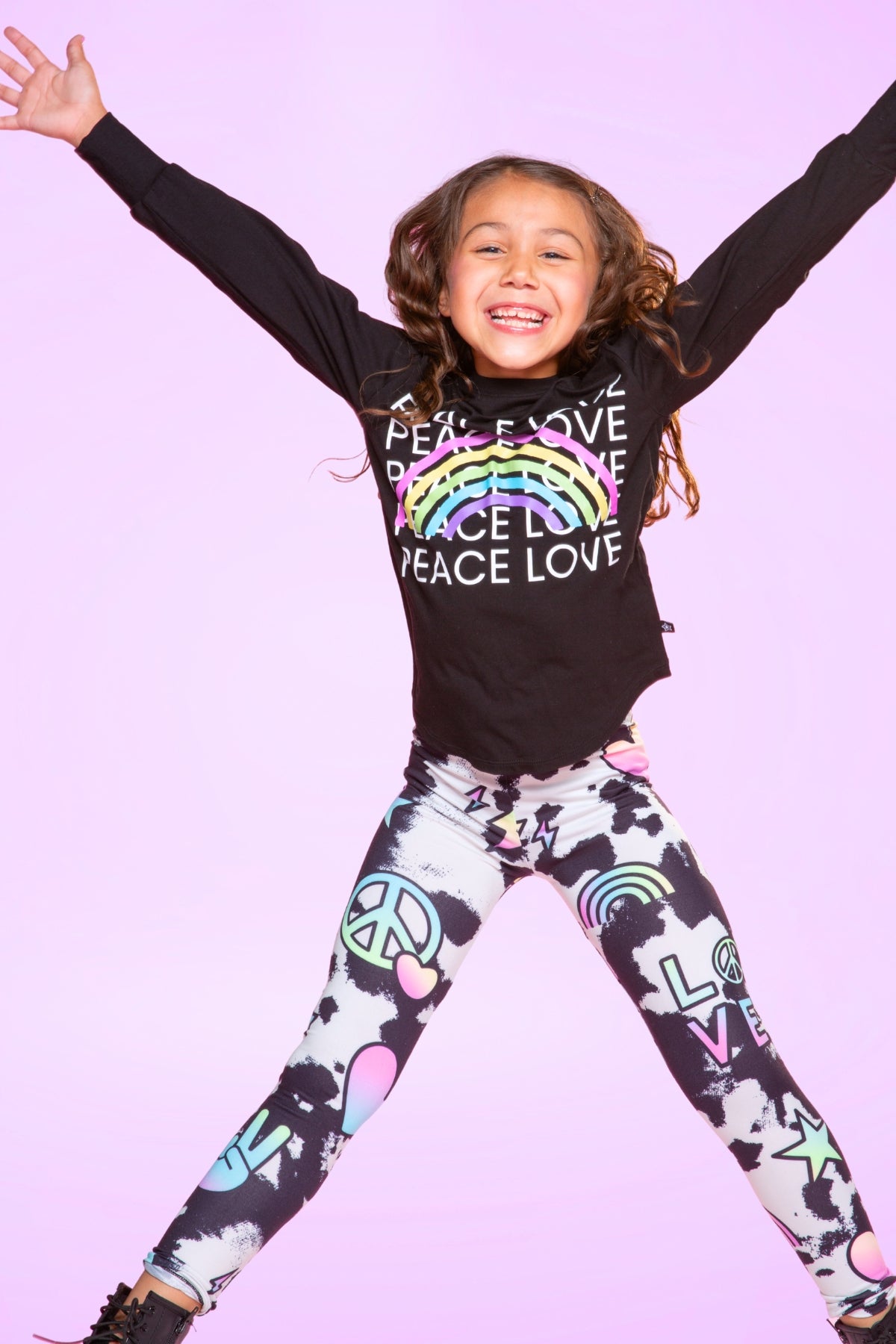 Simply Soft Long Legging. - Denim Tie Dye Graffiti Elements - NEW!