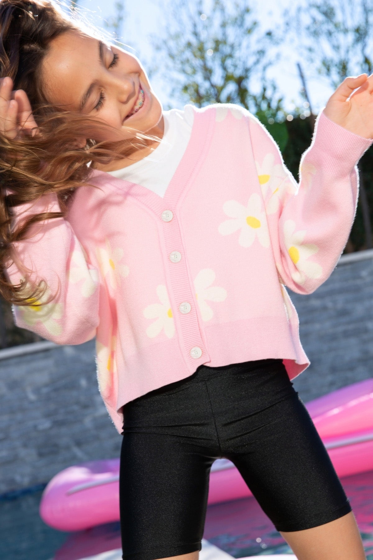 2-Pack Yummy Soft Cardigan Sweater - Lt Blue Red Cherry | Lt Pink White Daisy