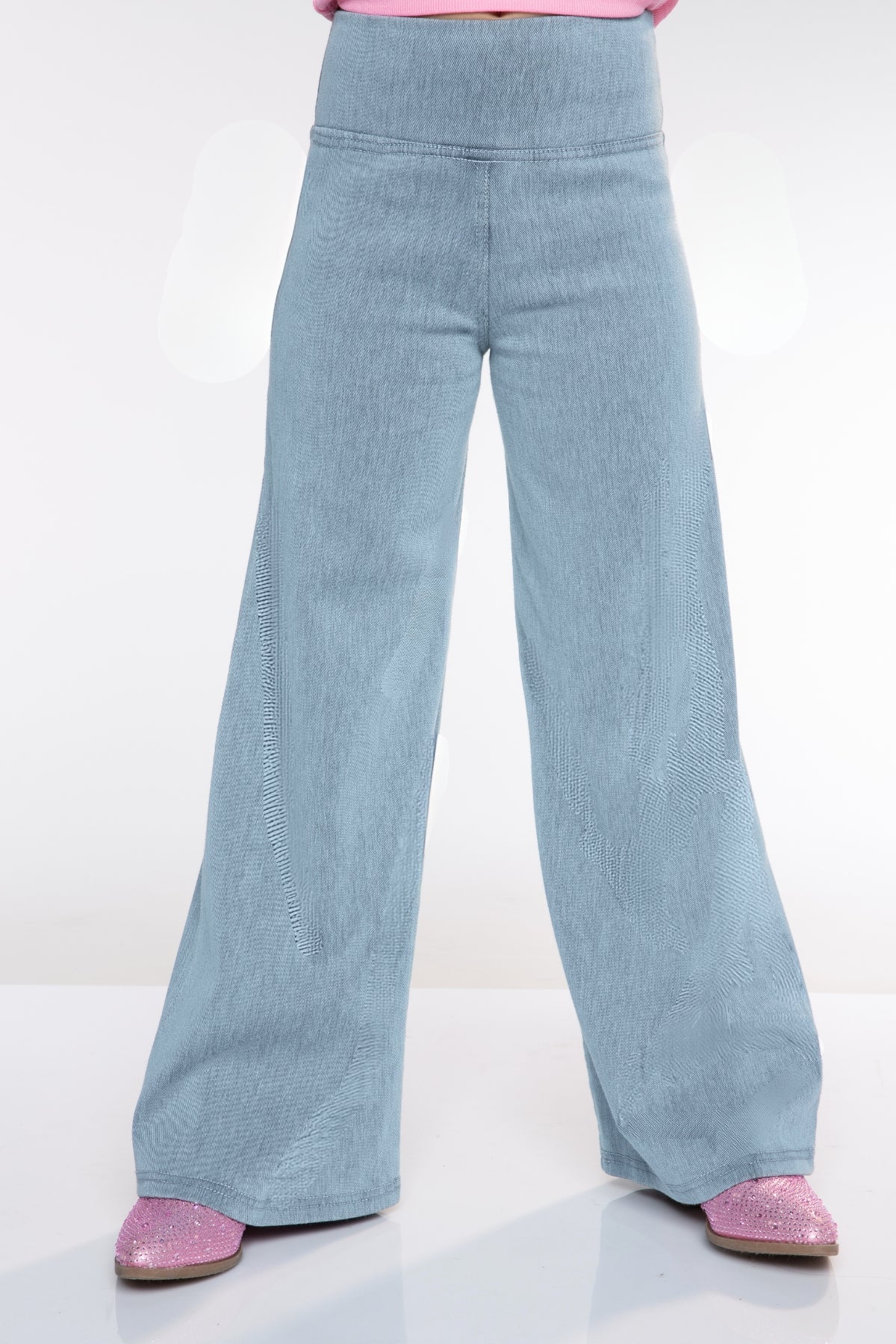 Super Stretch Soft Denim Wide Leg Jegging - Light Vintage Denim - NEW!