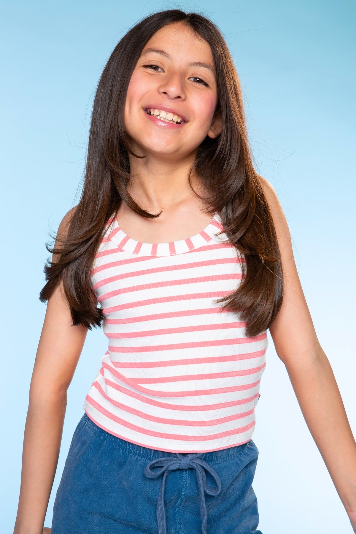 2 Pack Ultra-Soft Ribbed Scoop Racer Tank - Lt Blue Ditsy Floral | Lt Pink Ditsy Floral