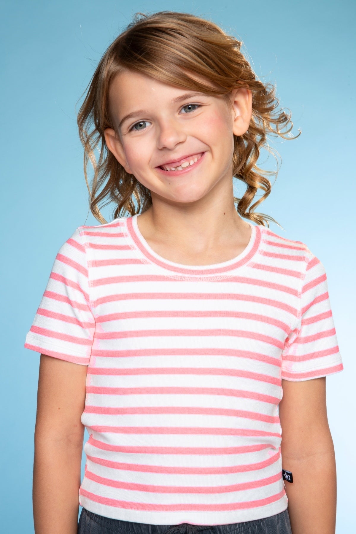 2 Pack Ultra-Soft Ribbed Fitted Tee - Light Blue Ivory Ditsy Floral | Light Pink Ditsy Floral