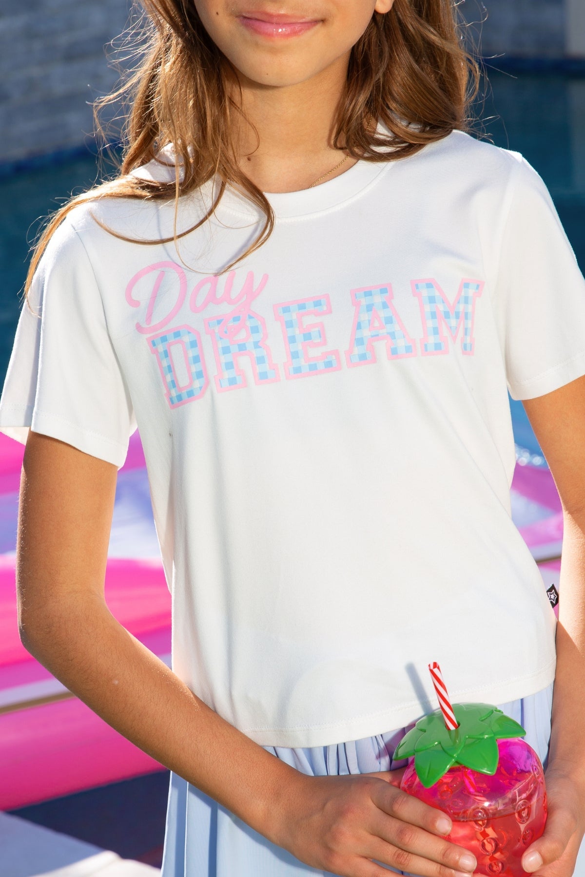 2 Pack Simply Soft Easy Tee - White Pink Beach | Ivory Gingham Daydream - NEW!