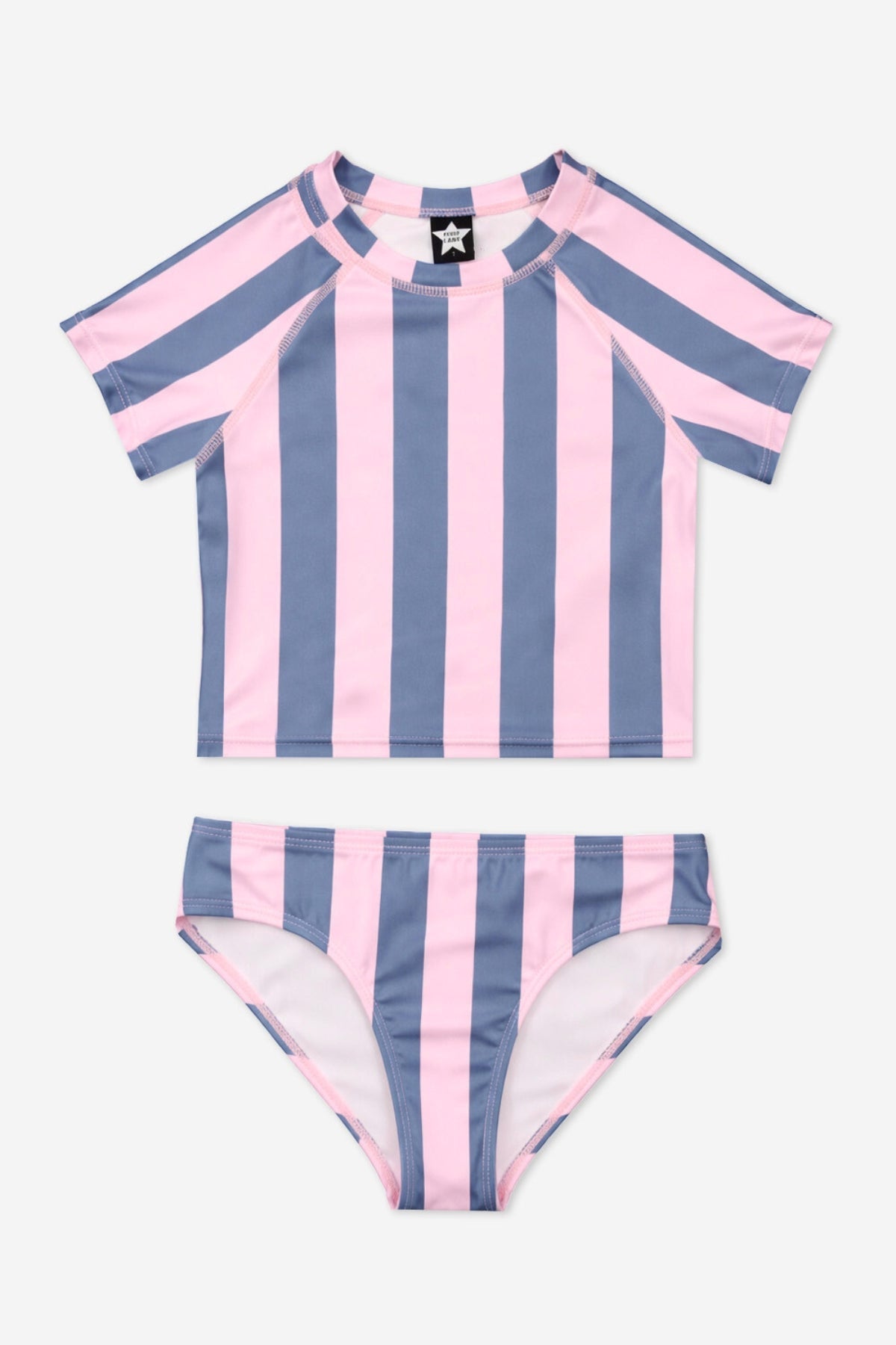 Short Sleeve Cropped Rashguard Swimsuit