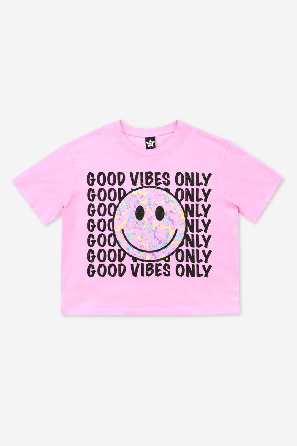 Washed Cotton Drop Shoulder Tee. - Pink Strawberry Vibes - NEW!