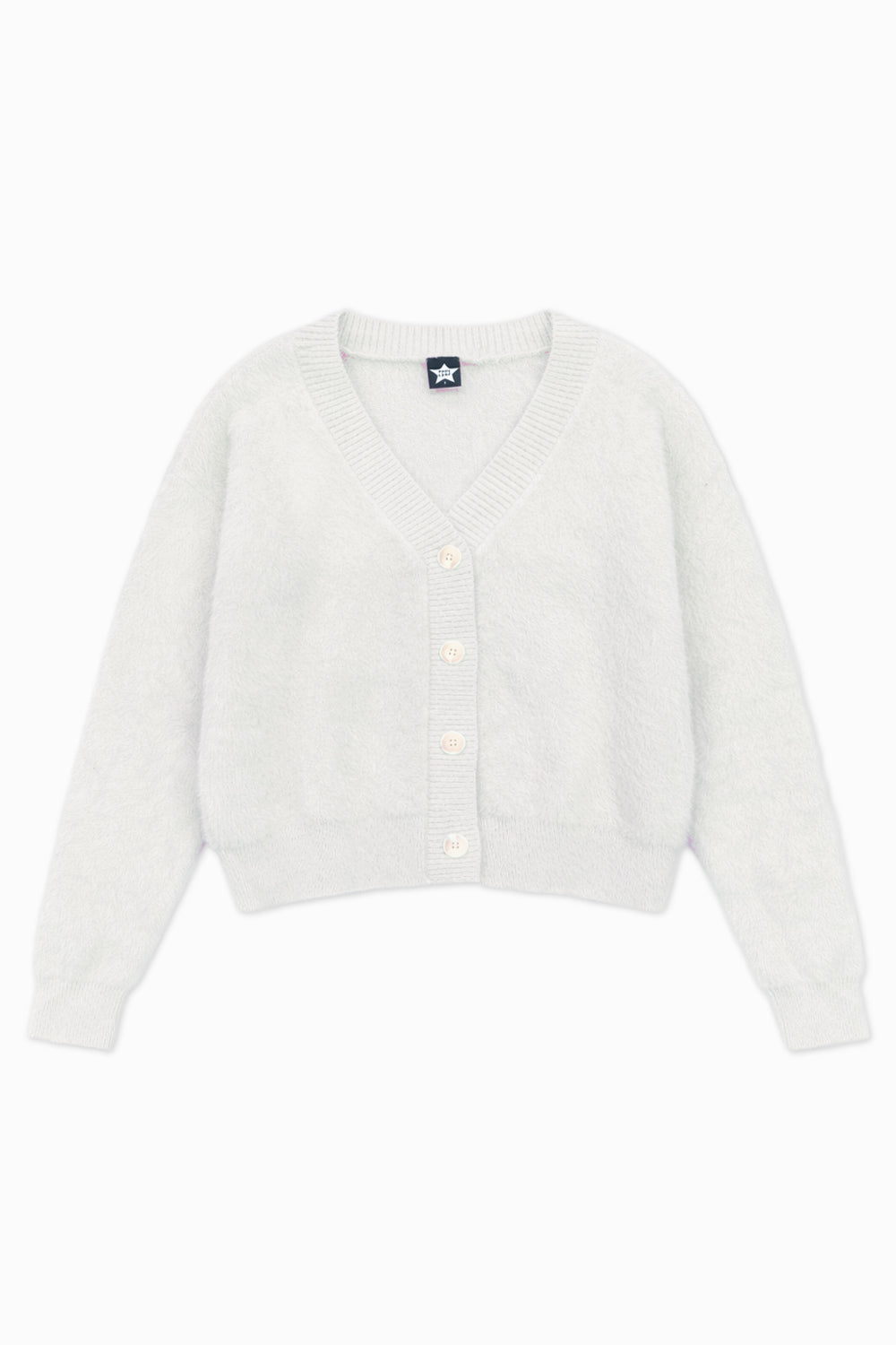 Fuzzy Soft Cardigan Sweater - Lavender