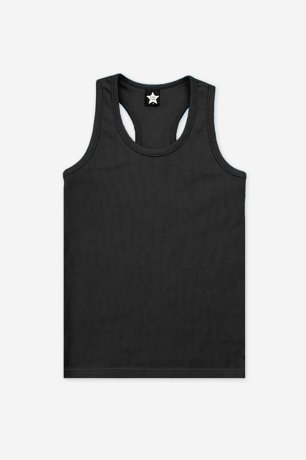 Ribbed Racerback Tank - Black