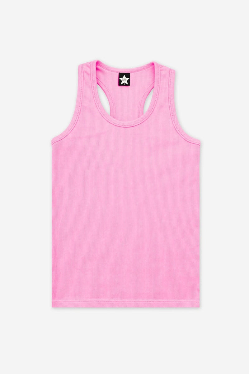 Ribbed Racerback Tank - Neon Pink - NEW!