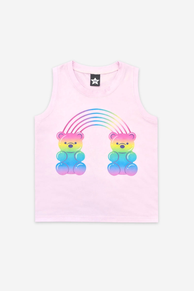 Simply Soft Easy Tank - Lt Pink Gummy Bear Rainbow - NEW!