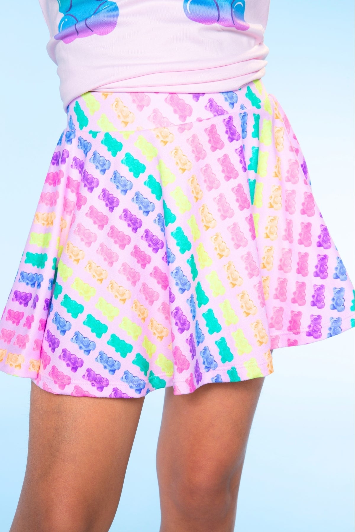Simply Soft Skort - Pink Daisy Rainbow