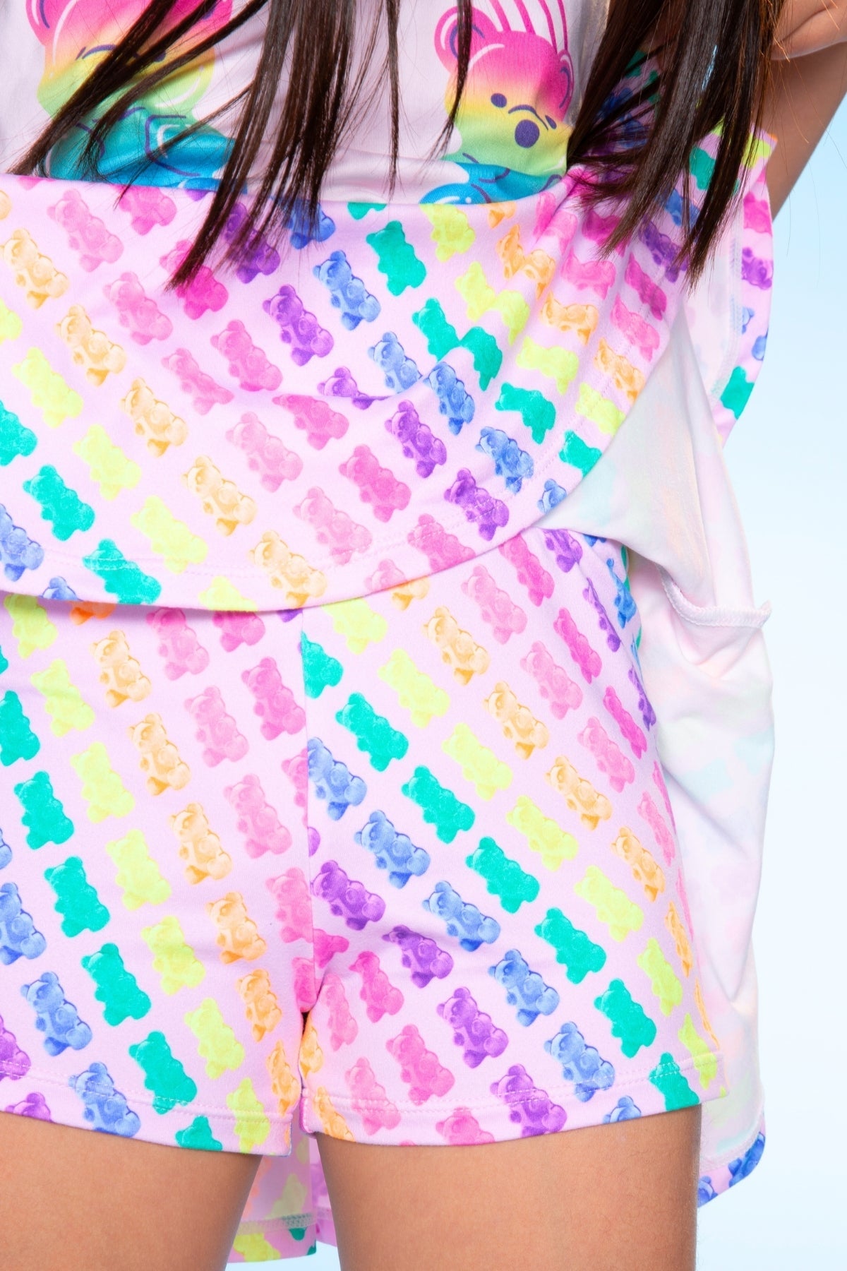 Simply Soft Skort - Pink Daisy Rainbow