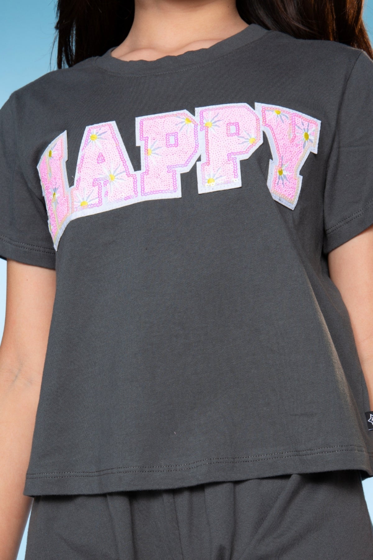 Washed Cotton Easy Tee & Dolphin Short Set - Lilac Hawaii - NEW!