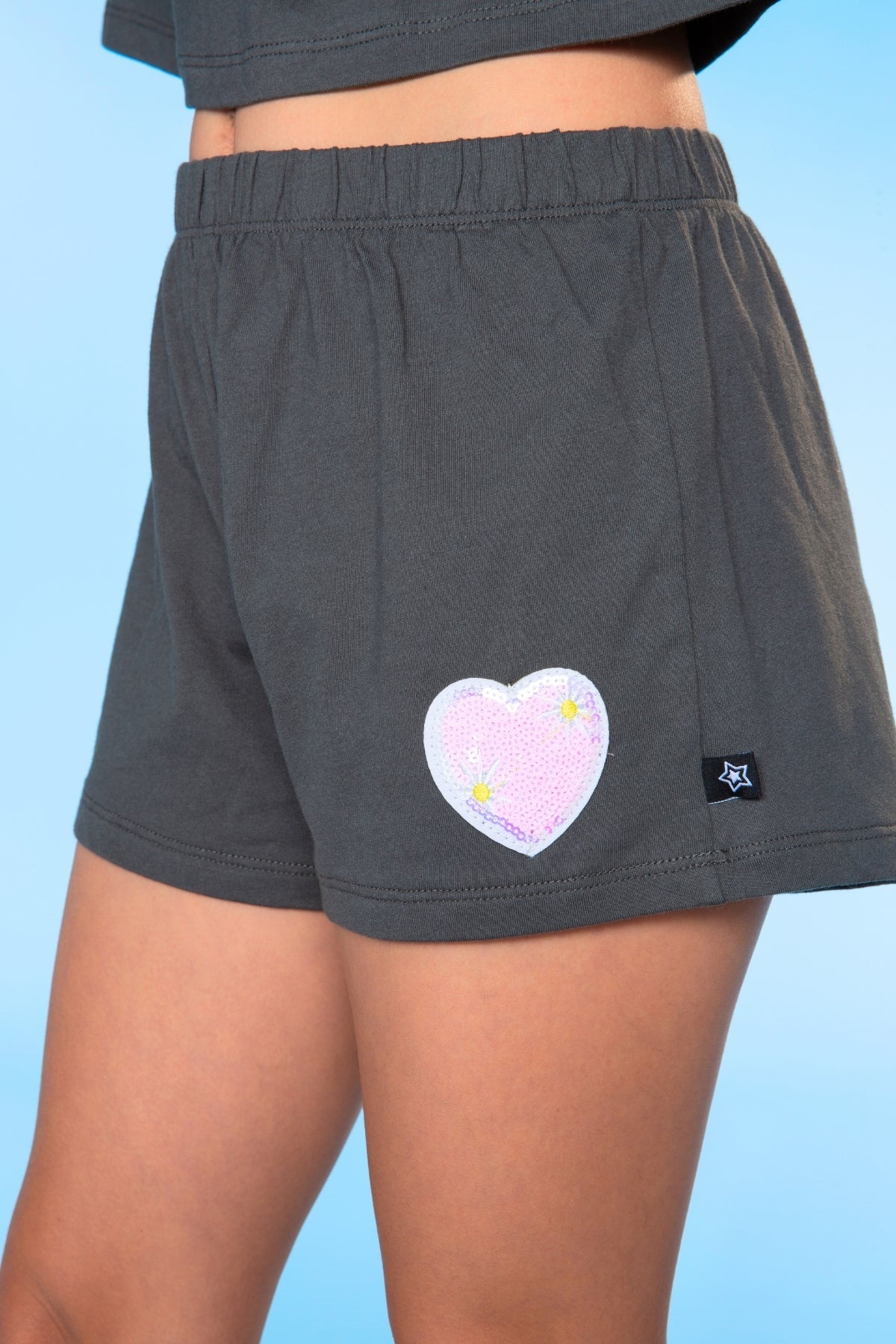 Washed Cotton Easy Tee & Dolphin Short Set - Lilac Hawaii - NEW!