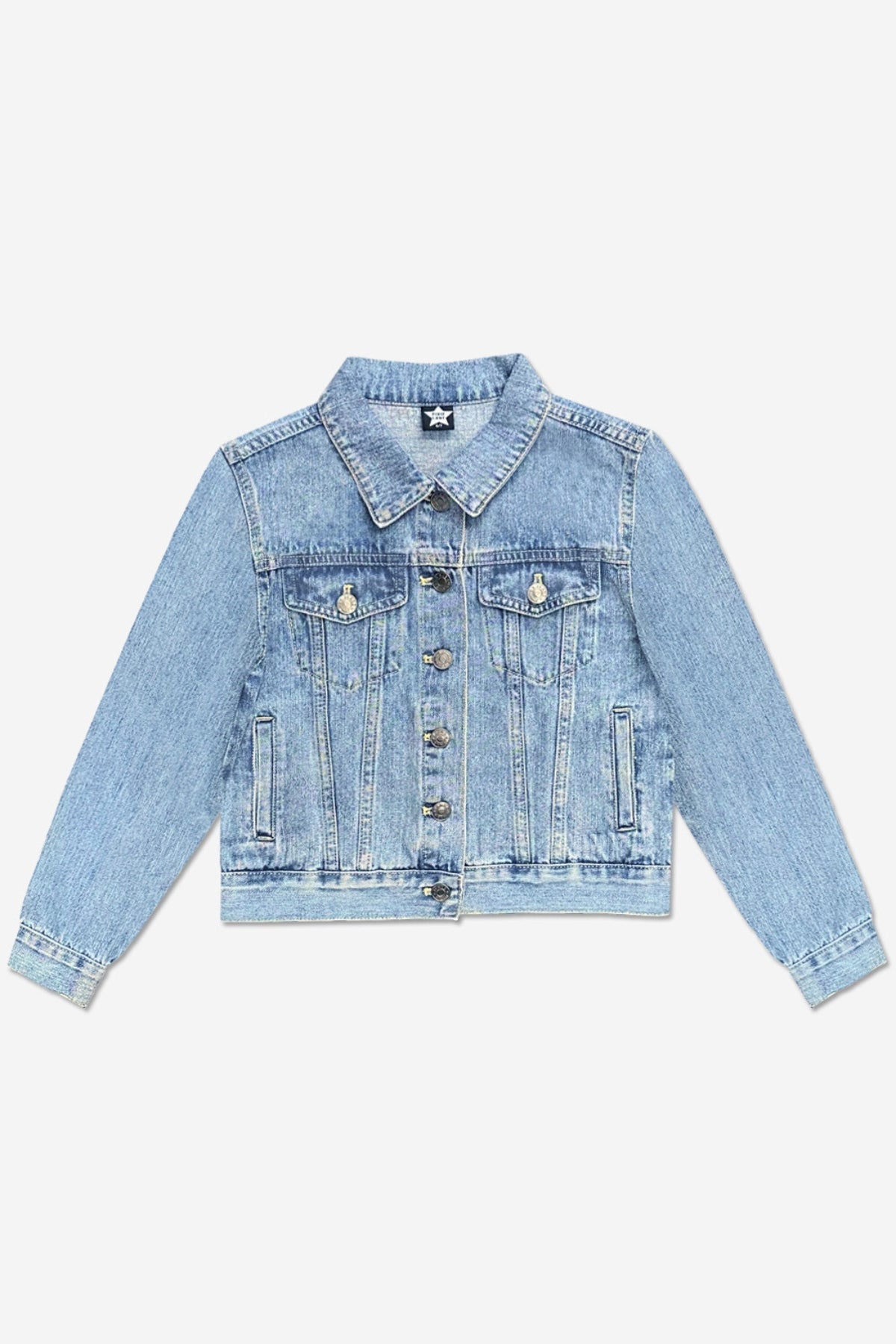 The Perfect Denim Jacket - Denim Sequin Leopard Heart