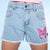 Lt Denim Sequin Butterfly