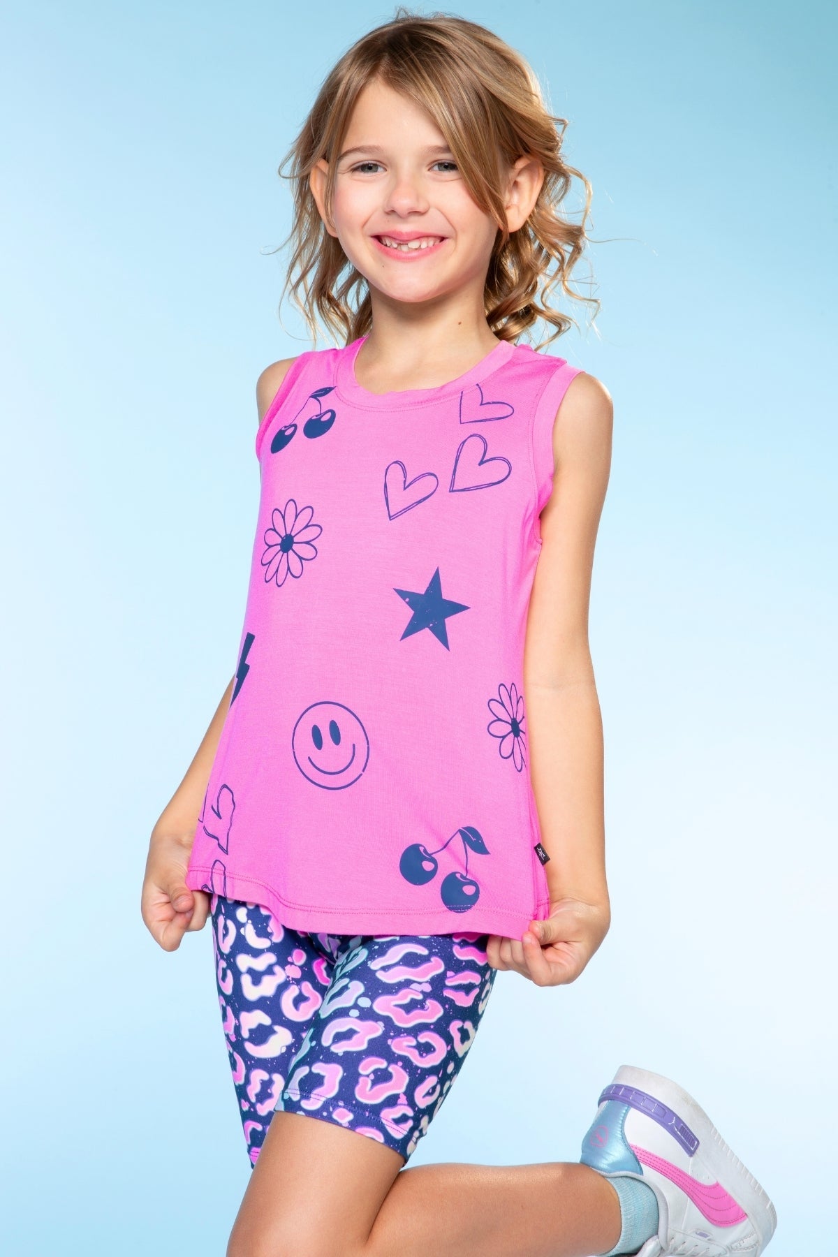 Modal Shirttail Tank - Lavender Good Vibes