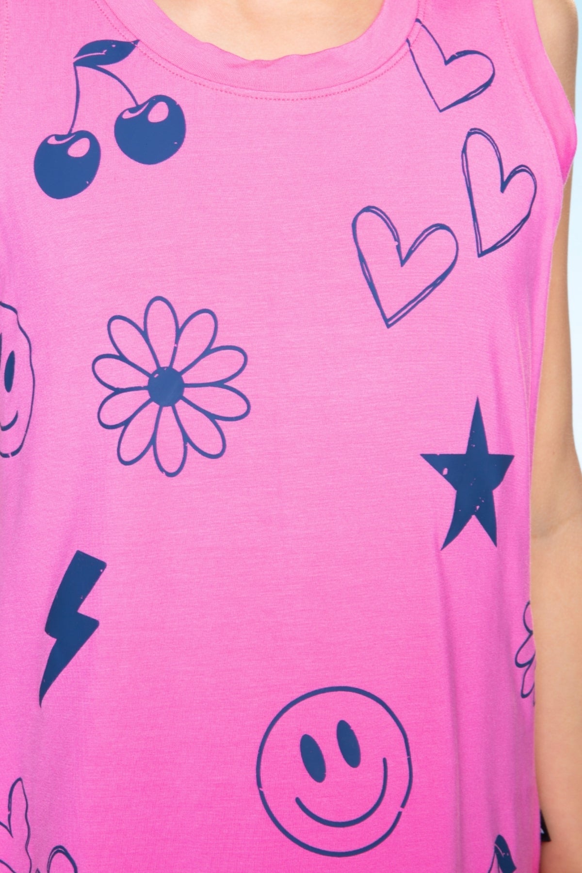 Modal Shirttail Tank - Lavender Good Vibes