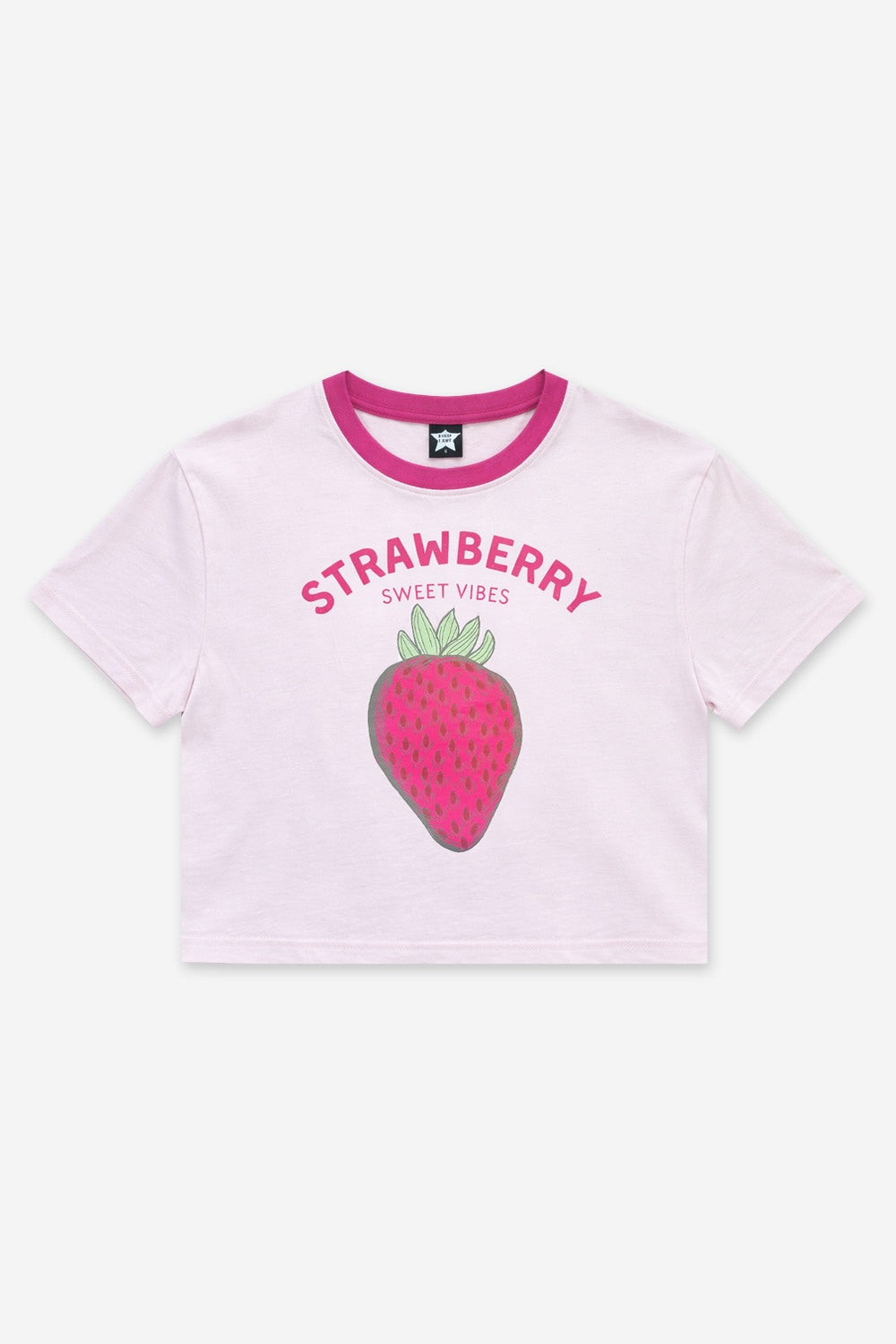 Washed Cotton Drop Shoulder Tee. - Pink Strawberry Vibes - NEW!
