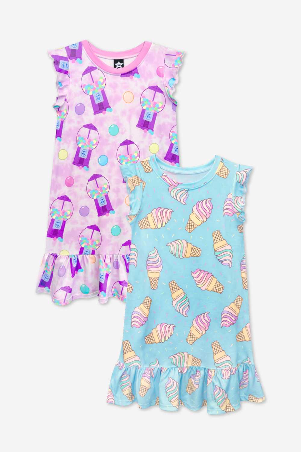 2 Pack Simply Soft Flutter Sleeve Lounge Dress