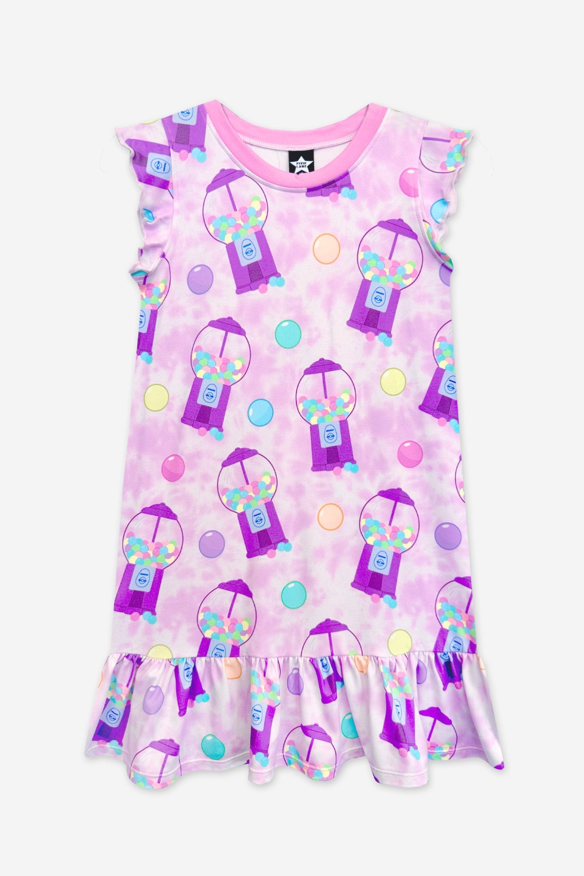 Simply Soft Flutter Sleeve Lounge Dress - Lilac Donut Ice Cream - NEW!