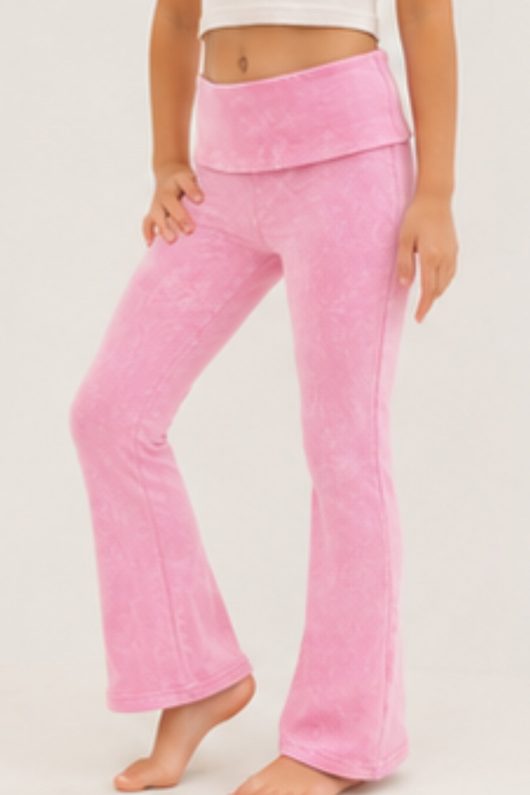 Vintage Washed Foldover Flare - Pink - NEW!