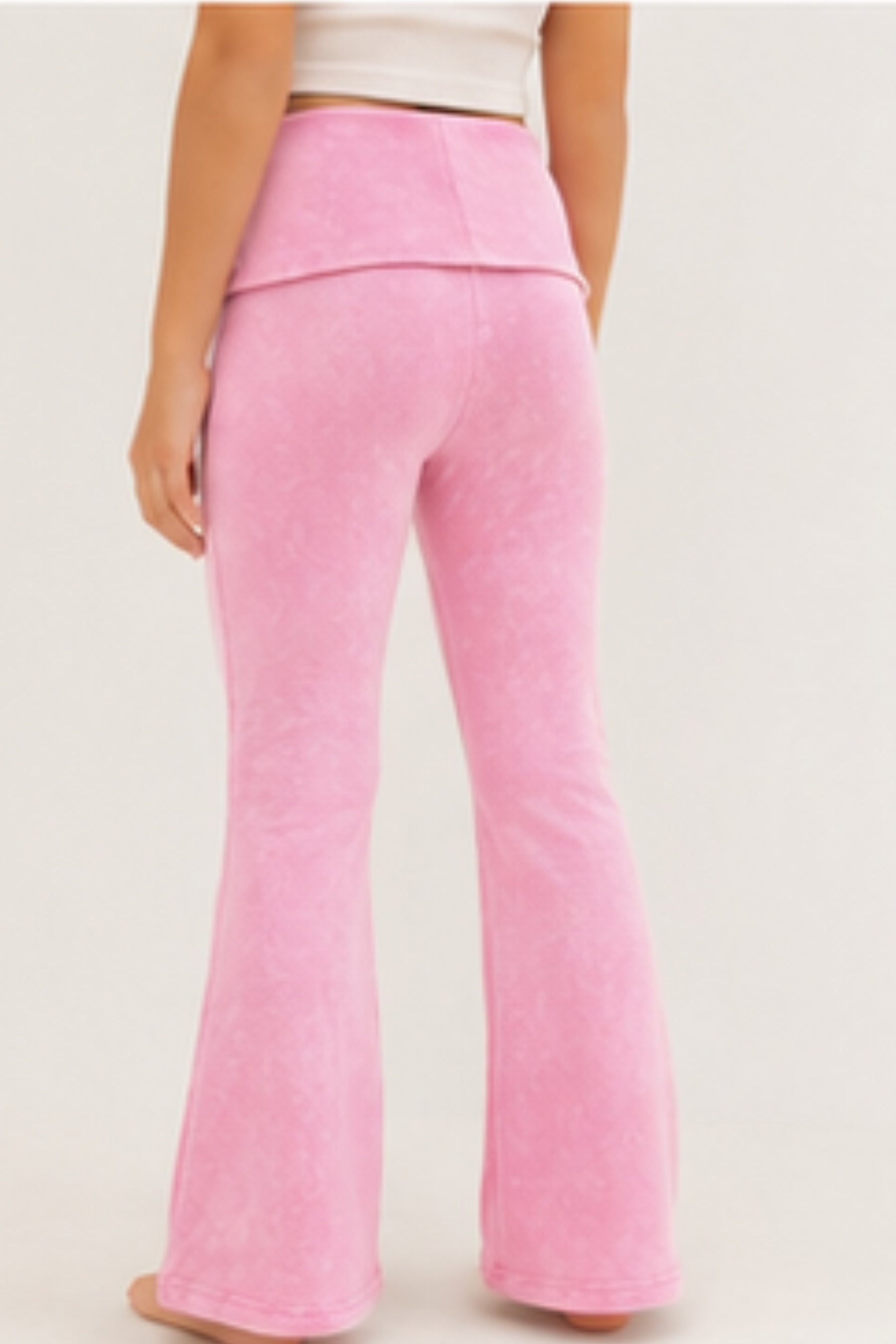 Vintage Washed Foldover Flare - Pink - NEW!