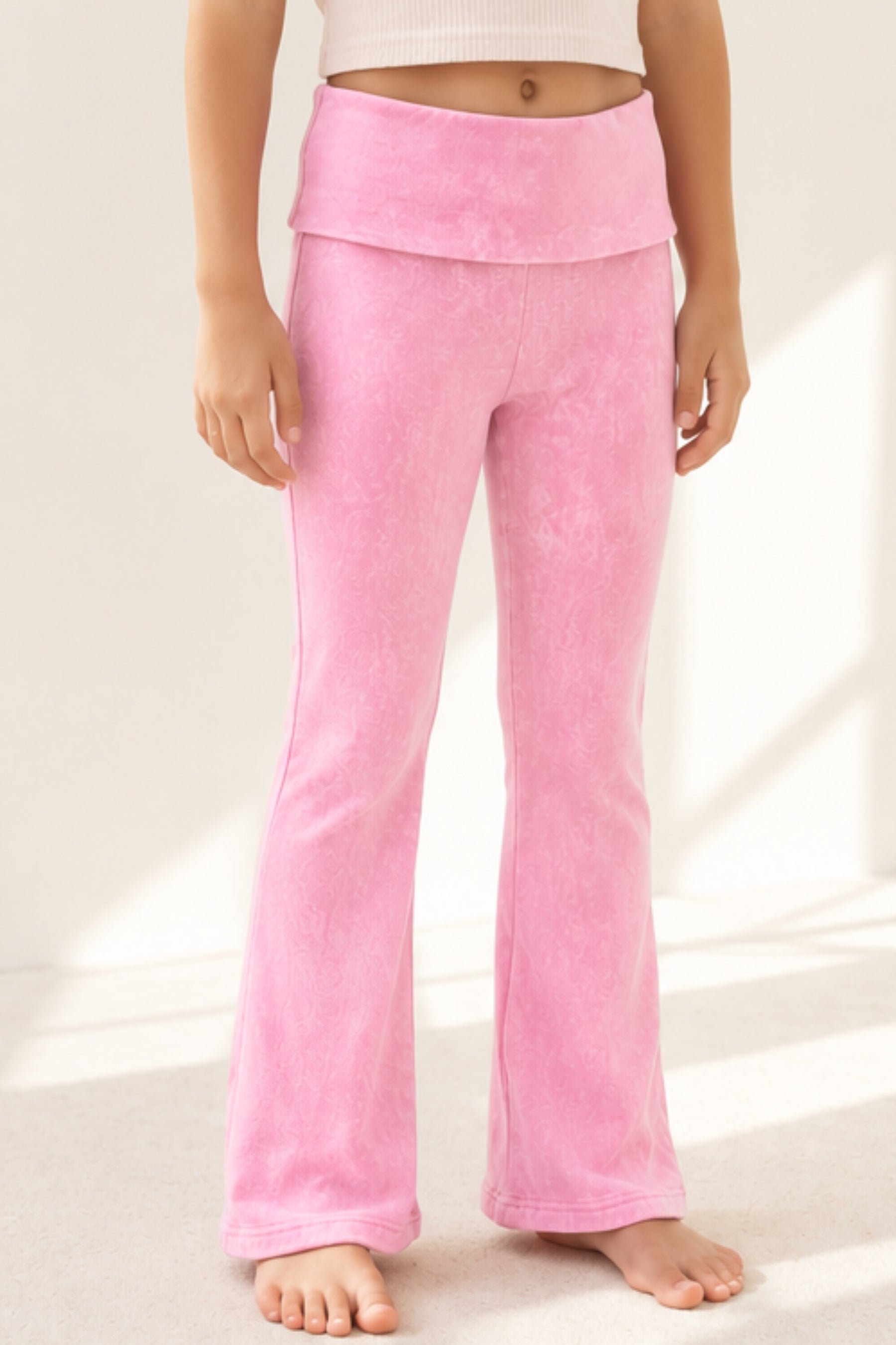 Vintage Washed Foldover Flare - Pink - NEW!