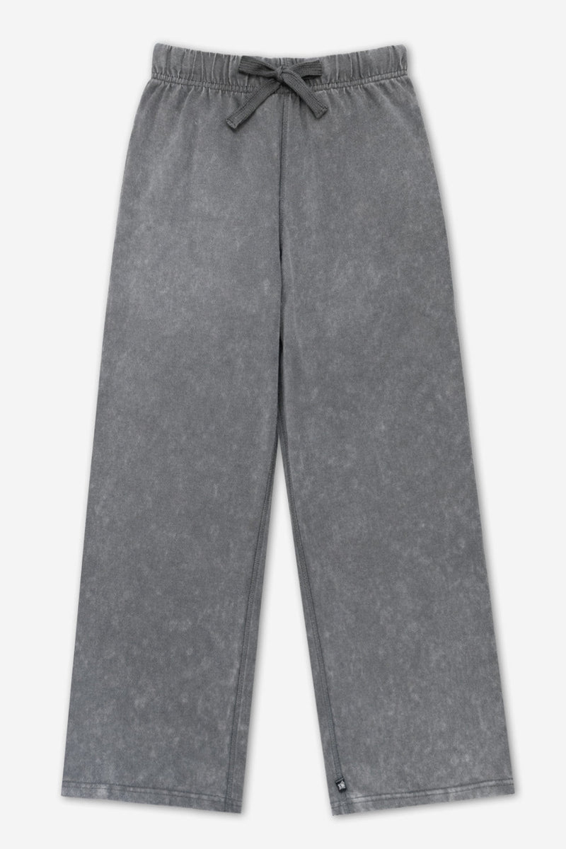 Vintage Washed Cotton Wide Leg Pant - Vintage Grey