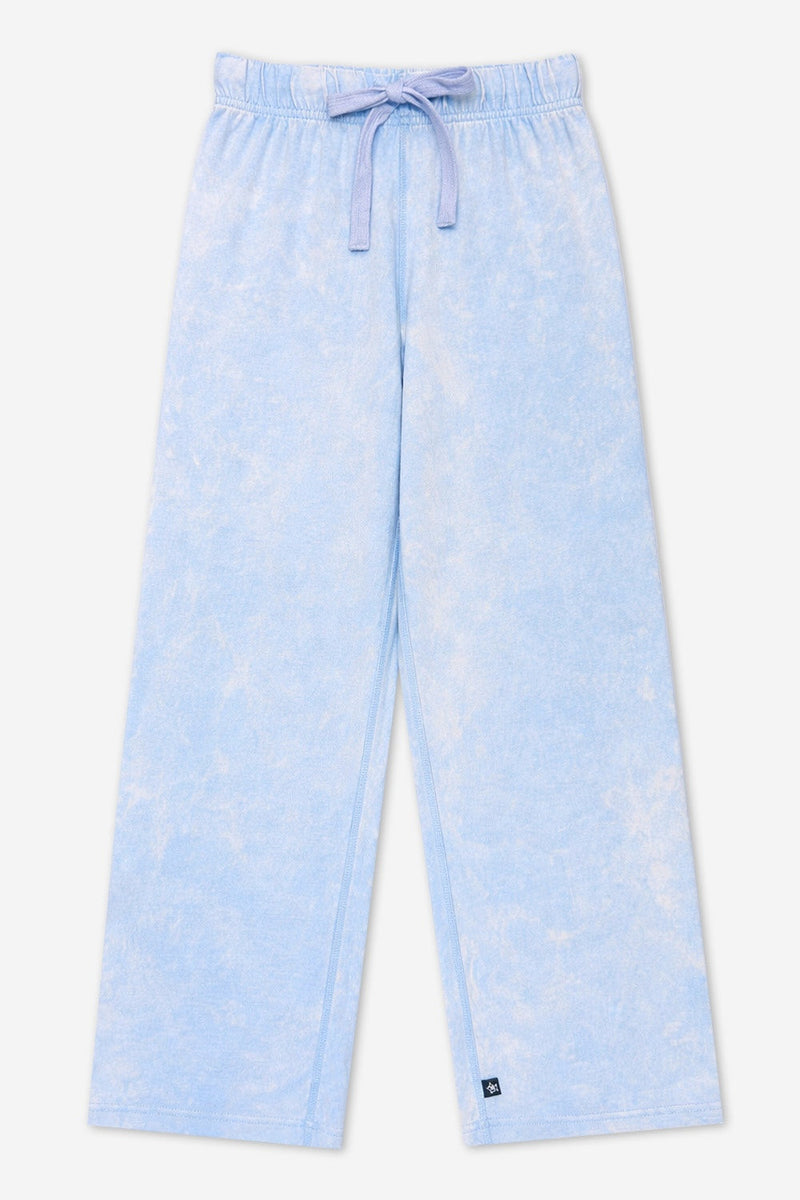 Vintage Washed Cotton Wide Leg Pant - Sky Blue