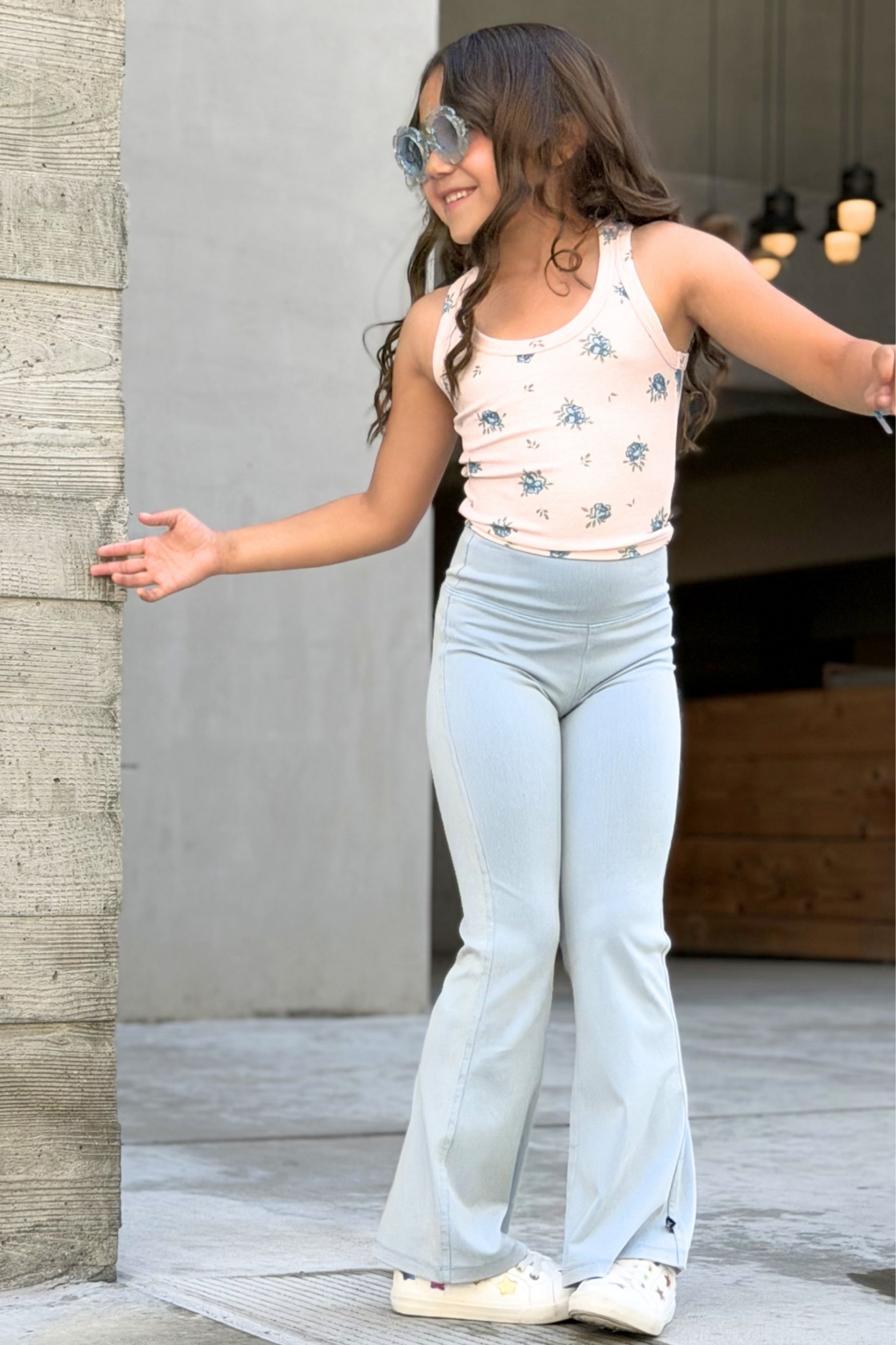 Super Stretch Soft Denim Flare Jegging - Light Blue Denim - NEW!