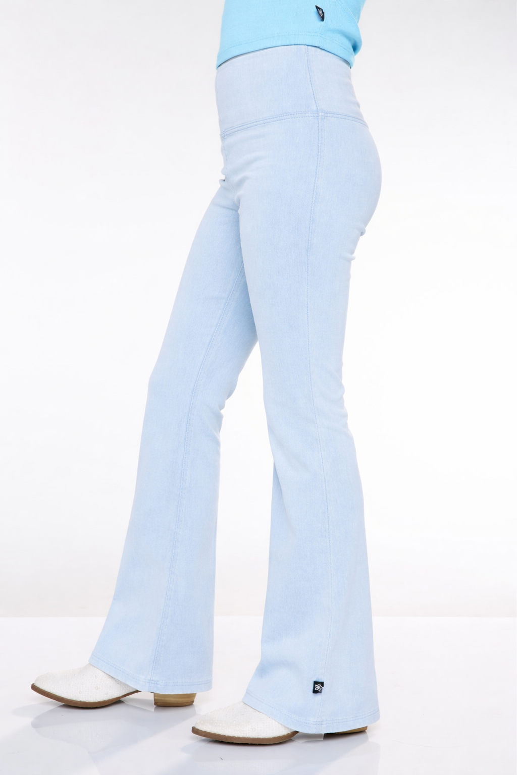 2-Pack Super Stretch Soft Denim Flare Jegging - Light Blue Denim - NEW!