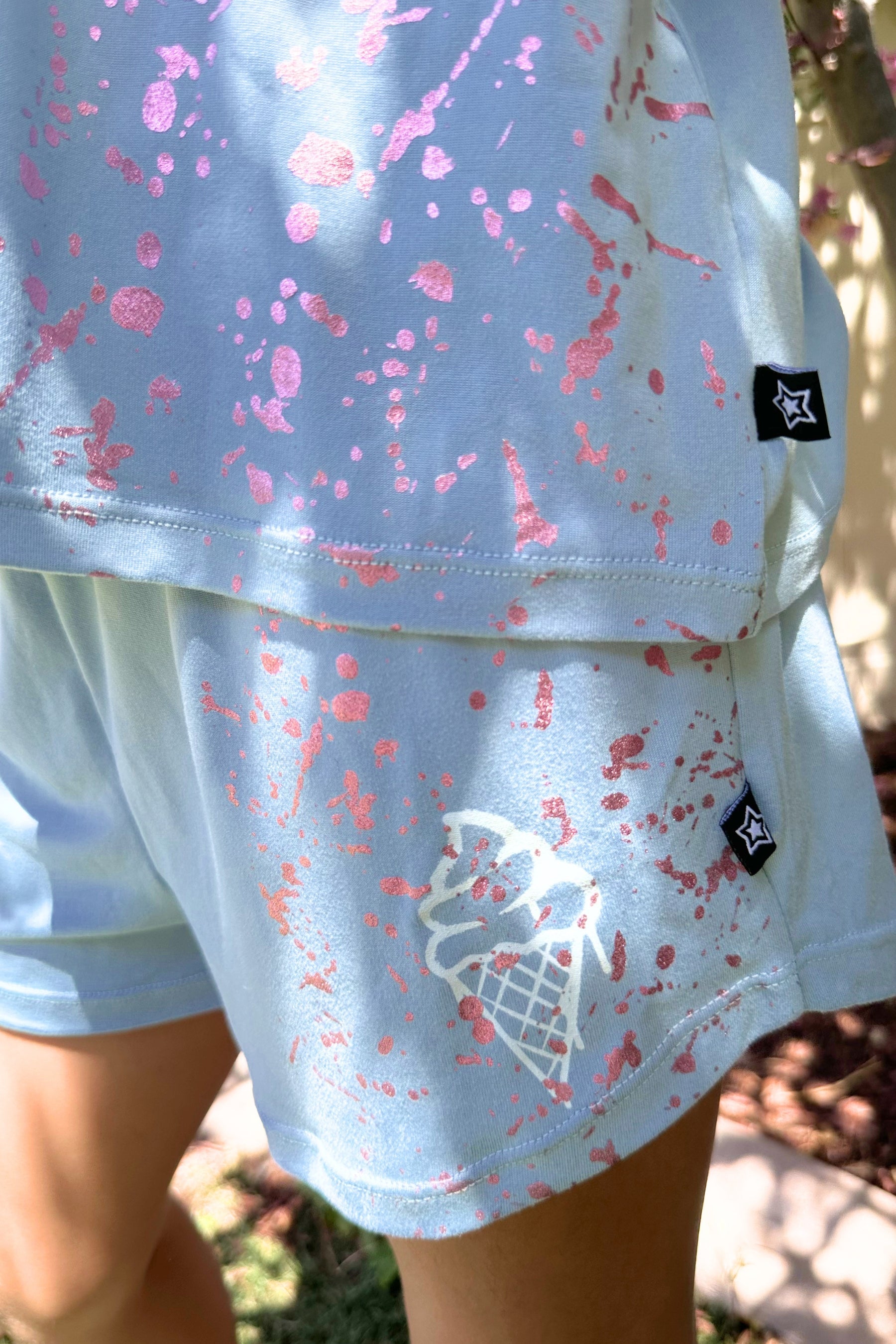 Simply Soft Easy Tee & Dolphin Short Set - Pink Denim Floral Love - NEW!