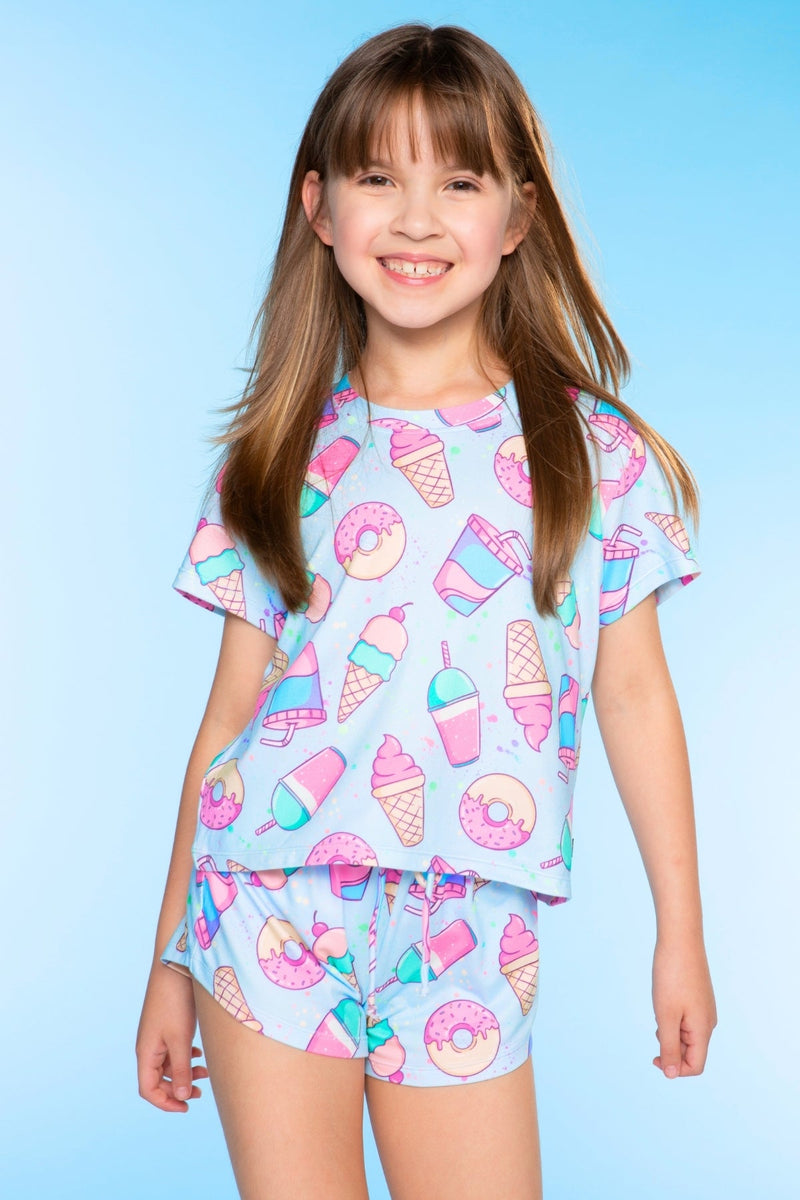 Simply Soft Easy Tee & Dolphin Short - Lilac Donut Ice Cream - NEW!