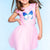 Pink Tie Dye Sequin Butterfly