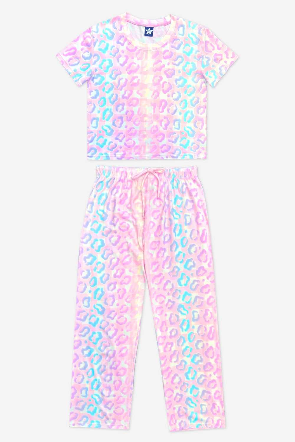 Simply Soft Easy Tee & Karate Pant - Pink Gingham Leopard