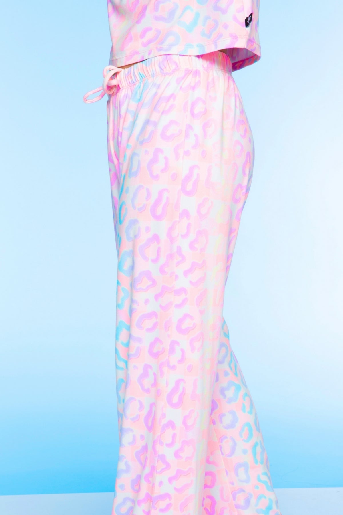 Simply Soft Easy Tee & Karate Pant - Pink Gingham Leopard