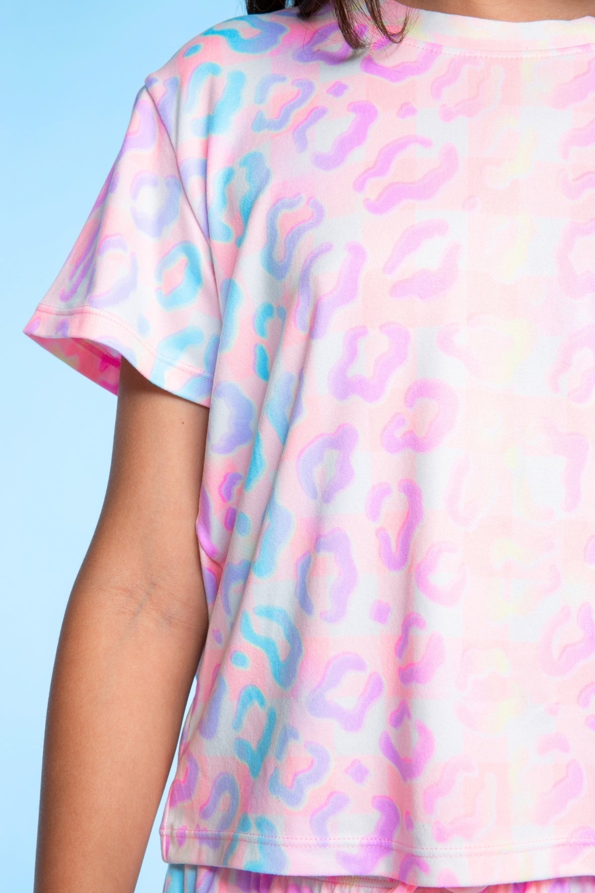 Simply Soft Easy Tee & Karate Pant - Pink Gingham Leopard