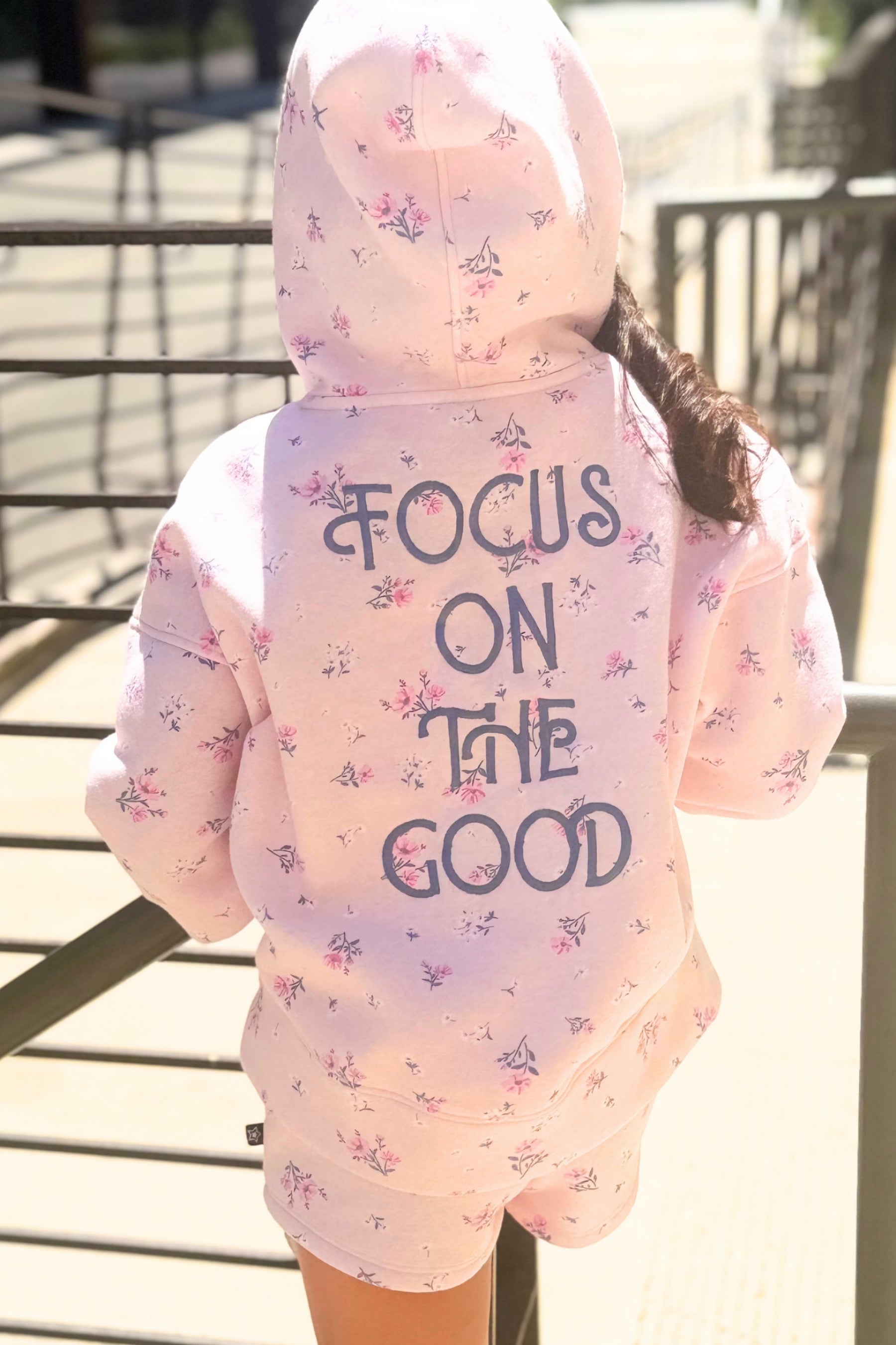 Cloud Soft French Terry Everyday Hoodie - Vintage Rose Hibiscus
