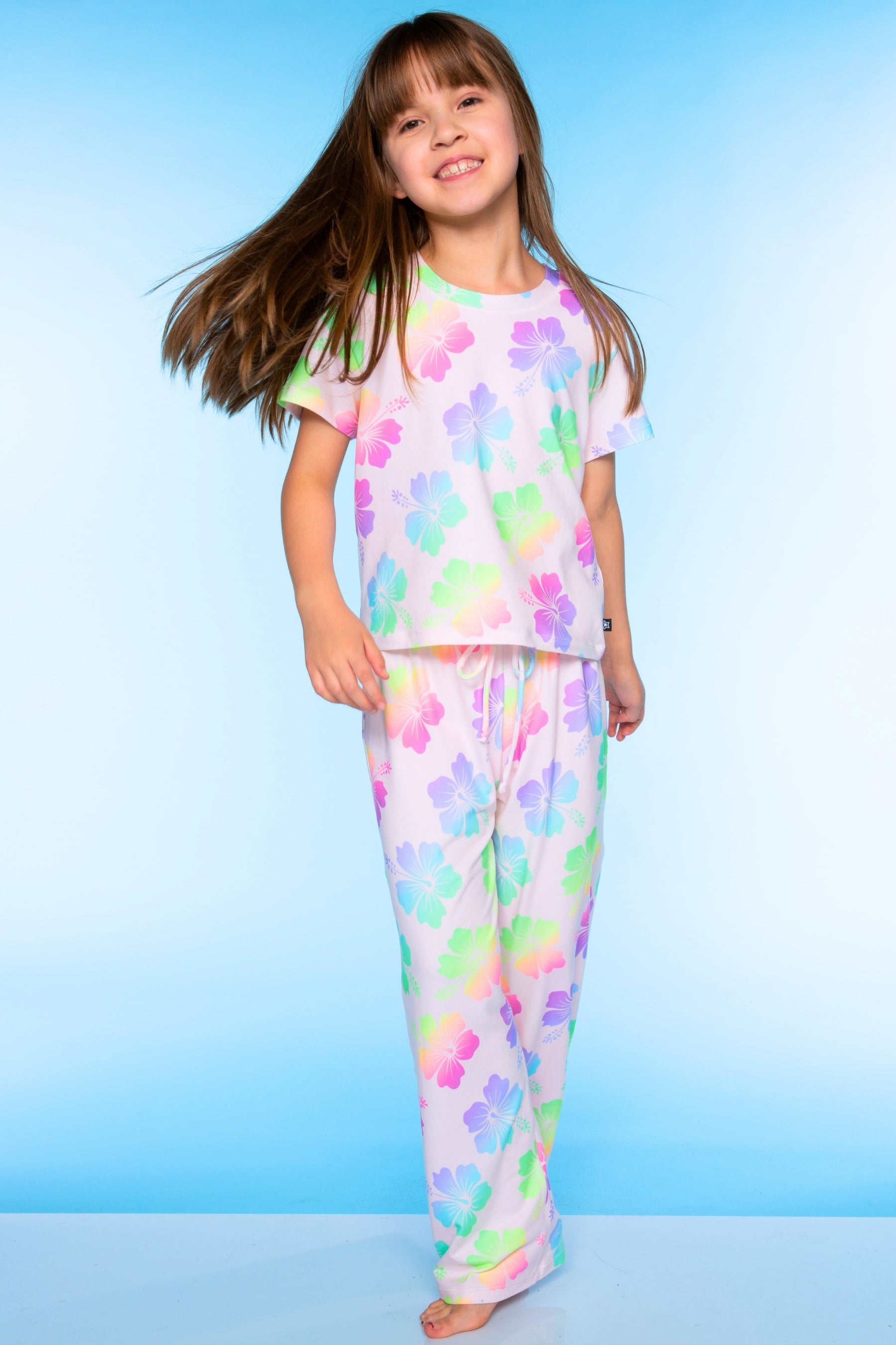 Simply Soft Easy Tee & Karate Pant - Pink Gingham Leopard