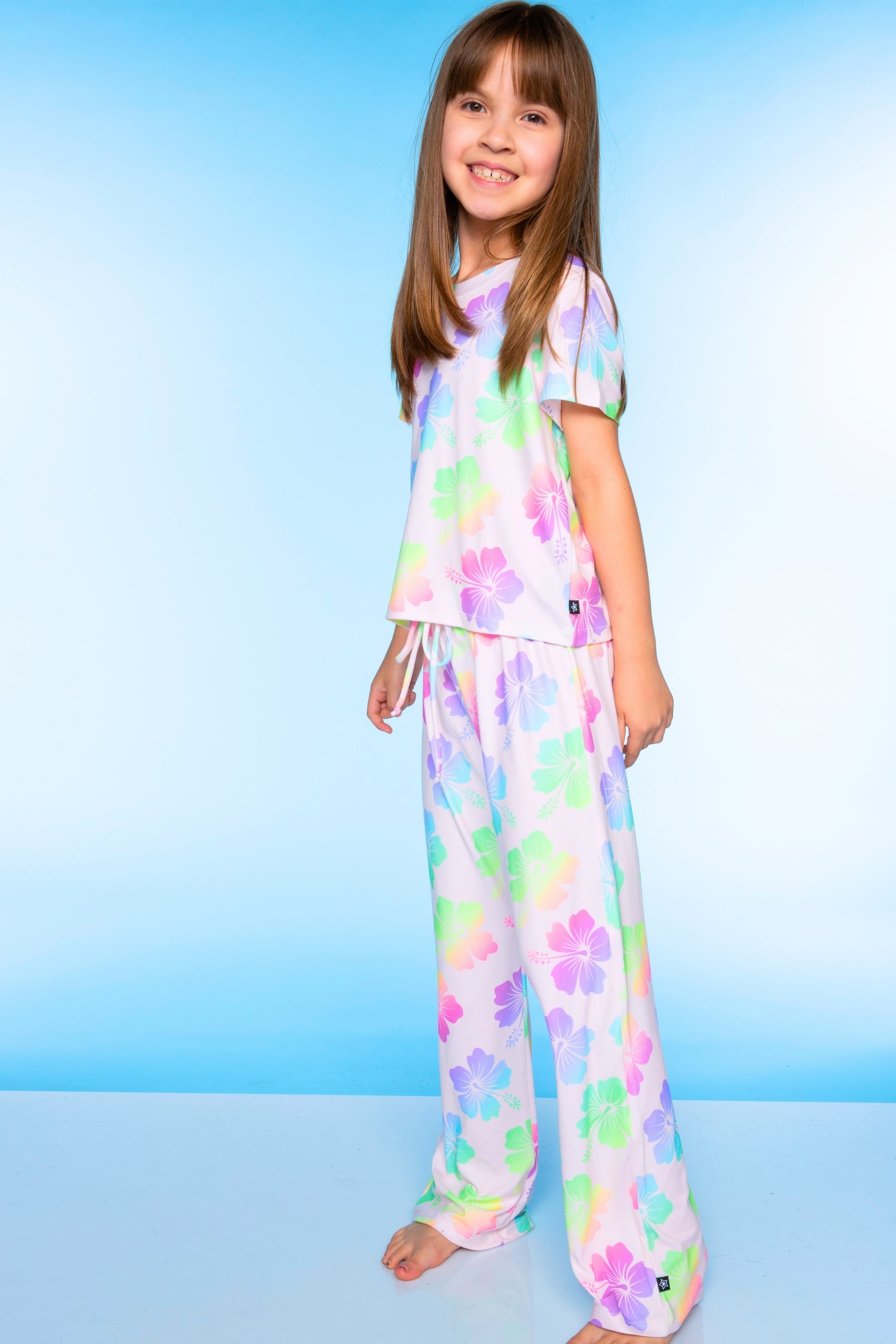 Simply Soft Easy Tee & Karate Pant - Pink Gingham Leopard